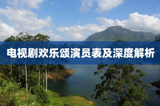 电视剧欢乐颂演员表及深度解析