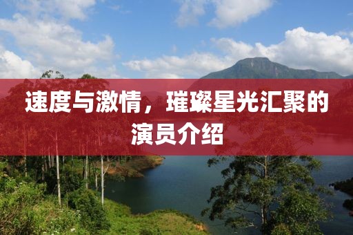 速度与激情，璀璨星光汇聚的演员介绍