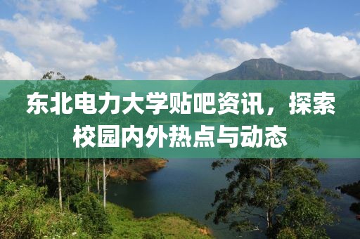 东北电力大学贴吧资讯，探索校园内外热点与动态