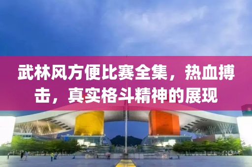 武林风方便比赛全集，热血搏击，真实格斗精神的展现