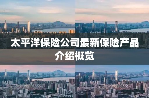 太平洋保险公司最新保险产品介绍概览