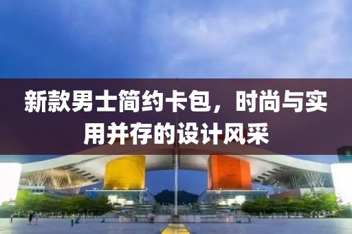 新款男士简约卡包，时尚与实用并存的设计风采
