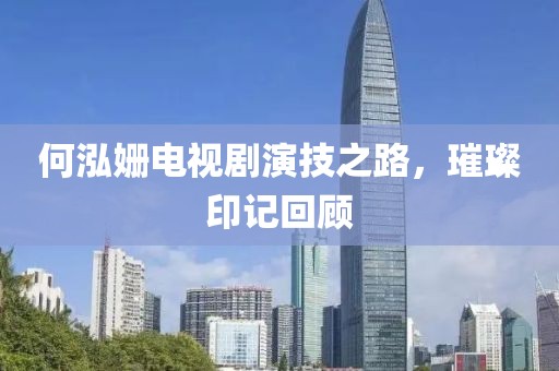 何泓姗电视剧演技之路，璀璨印记回顾