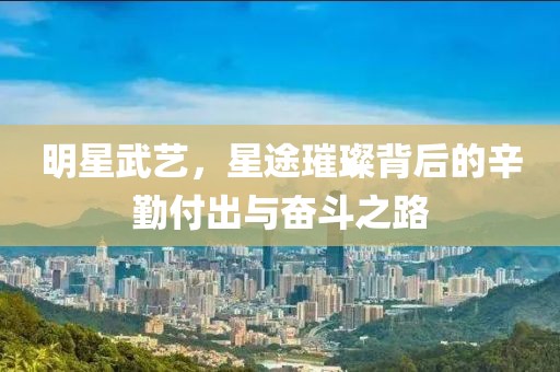 明星武艺，星途璀璨背后的辛勤付出与奋斗之路