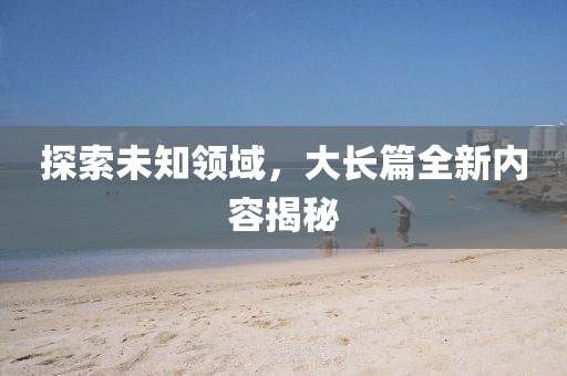 探索未知领域，大长篇全新内容揭秘