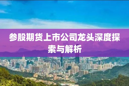 参股期货上市公司龙头深度探索与解析