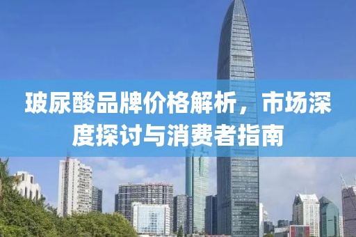 玻尿酸品牌价格解析，市场深度探讨与消费者指南