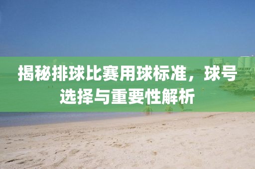 揭秘排球比赛用球标准，球号选择与重要性解析