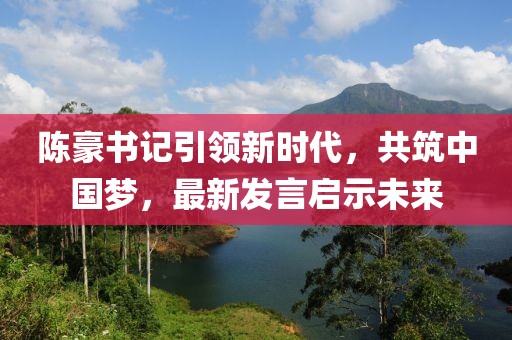 陈豪书记引领新时代，共筑中国梦，最新发言启示未来