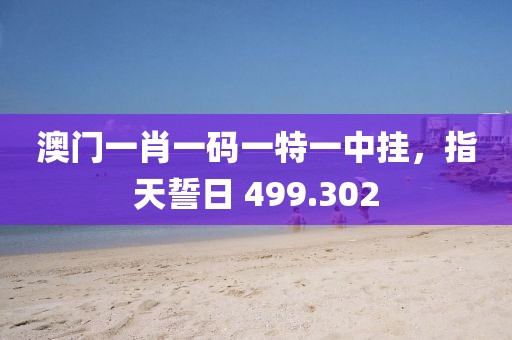 澳门一肖一码一特一中挂，指天誓日 499.302