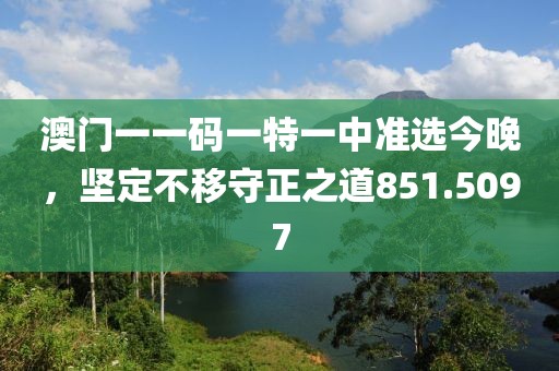 澳门一一码一特一中准选今晚，坚定不移守正之道851.5097