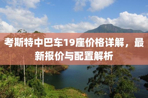 考斯特中巴车19座价格详解，最新报价与配置解析