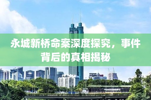 永城新桥命案深度探究，事件背后的真相揭秘