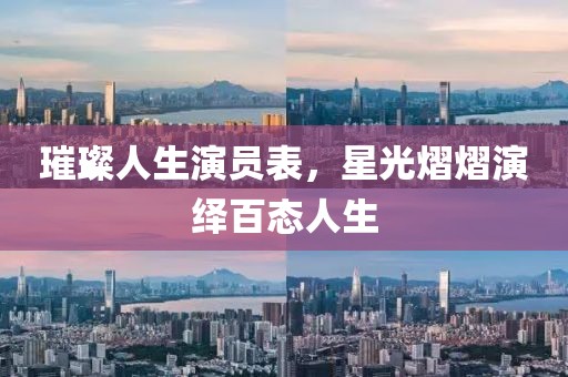璀璨人生演员表，星光熠熠演绎百态人生