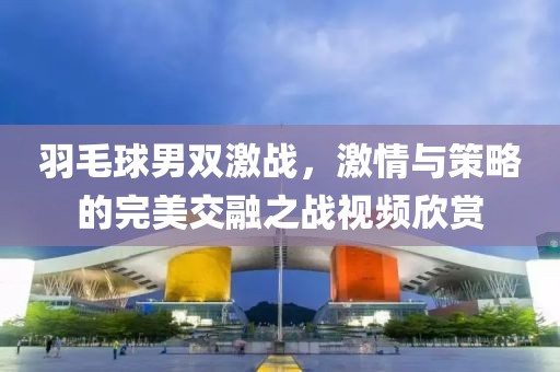 羽毛球男双激战，激情与策略的完美交融之战视频欣赏