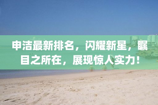 申洁最新排名，闪耀新星，瞩目之所在，展现惊人实力！