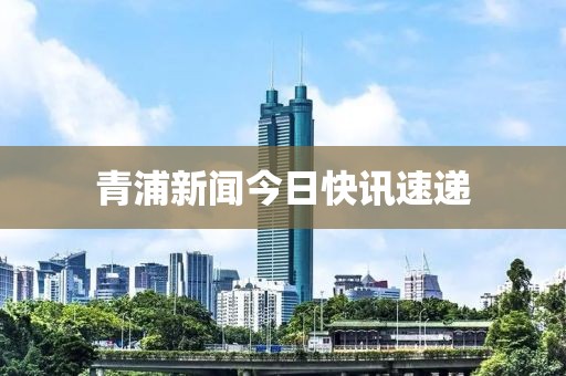 青浦新闻今日快讯速递
