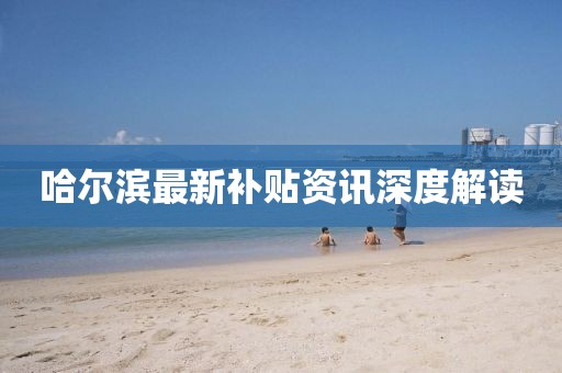 哈尔滨最新补贴资讯深度解读