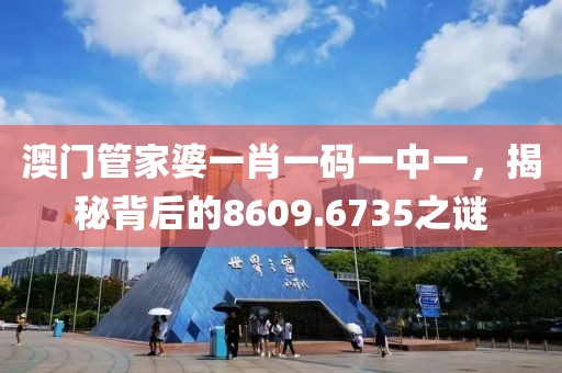 澳门管家婆一肖一码一中一，揭秘背后的8609.6735之谜