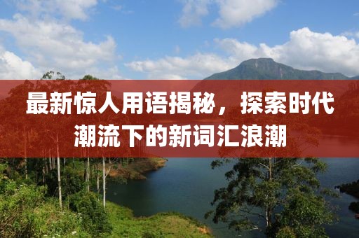 最新惊人用语揭秘，探索时代潮流下的新词汇浪潮