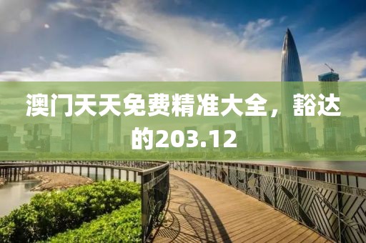 澳门天天免费精准大全，豁达的203.12