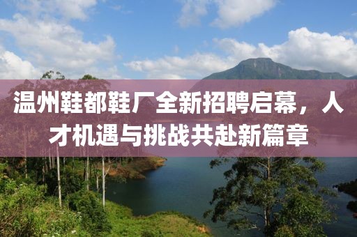 温州鞋都鞋厂全新招聘启幕，人才机遇与挑战共赴新篇章