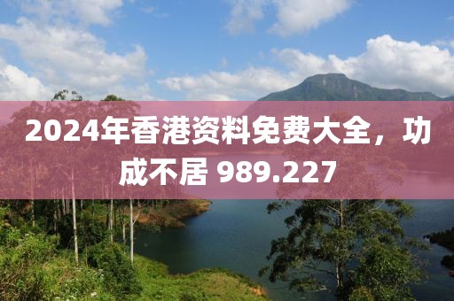 2024年香港资料免费大全，功成不居 989.227