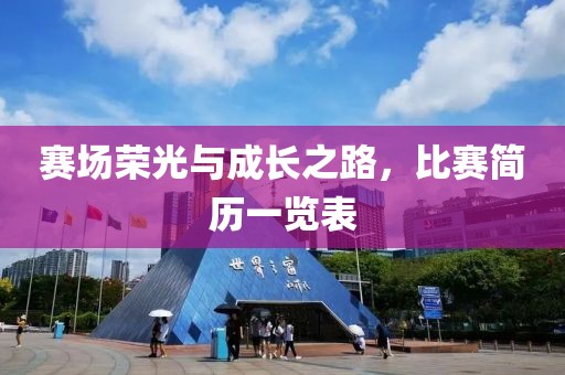 赛场荣光与成长之路，比赛简历一览表