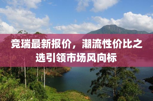 竞瑞最新报价，潮流性价比之选引领市场风向标