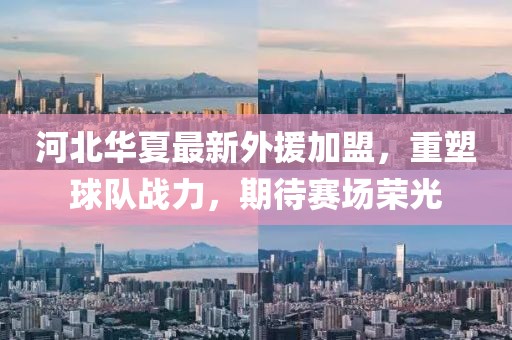 河北华夏最新外援加盟，重塑球队战力，期待赛场荣光