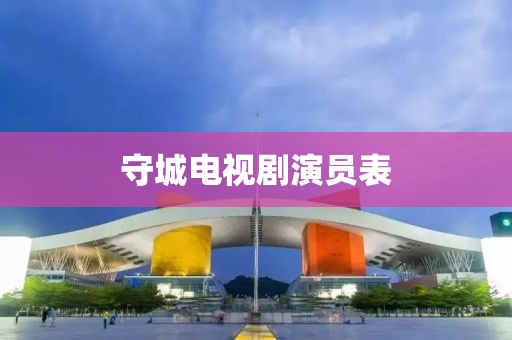 守城电视剧演员表