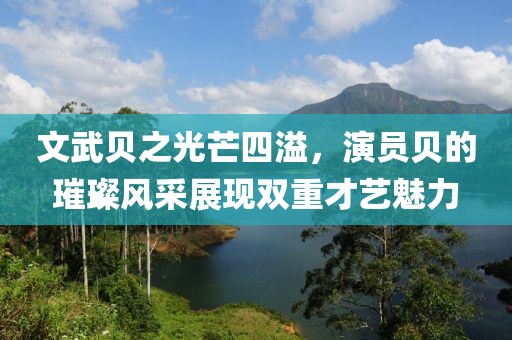 文武贝之光芒四溢，演员贝的璀璨风采展现双重才艺魅力