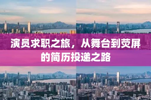 演员求职之旅，从舞台到荧屏的简历投递之路