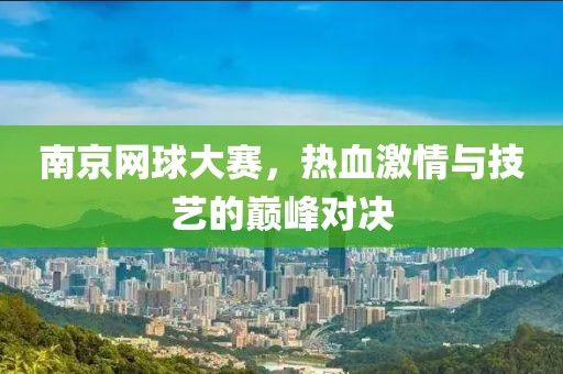南京网球大赛，热血激情与技艺的巅峰对决