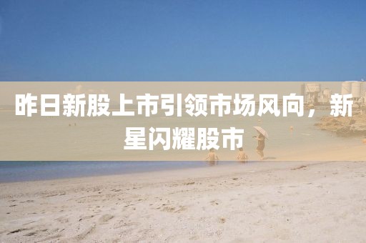 昨日新股上市引领市场风向，新星闪耀股市
