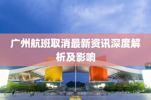 广州航班取消最新资讯深度解析及影响