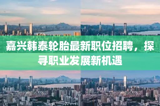 嘉兴韩泰轮胎最新职位招聘，探寻职业发展新机遇