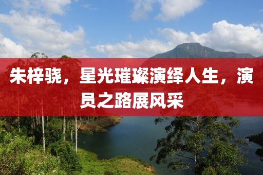 朱梓骁，星光璀璨演绎人生，演员之路展风采