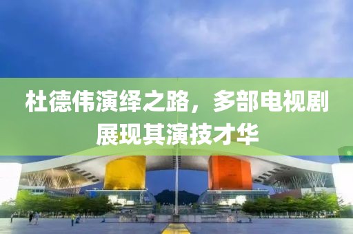 杜德伟演绎之路，多部电视剧展现其演技才华
