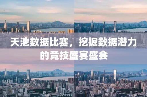天池数据比赛，挖掘数据潜力的竞技盛宴盛会