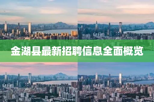 金湖县最新招聘信息全面概览