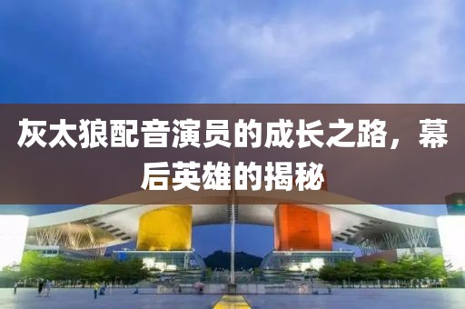 灰太狼配音演员的成长之路，幕后英雄的揭秘