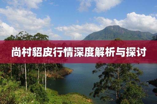 尚村貂皮行情深度解析与探讨