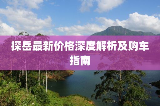 探岳最新价格深度解析及购车指南