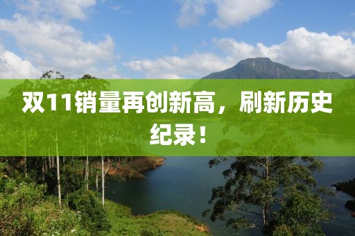 双11销量再创新高，刷新历史纪录！