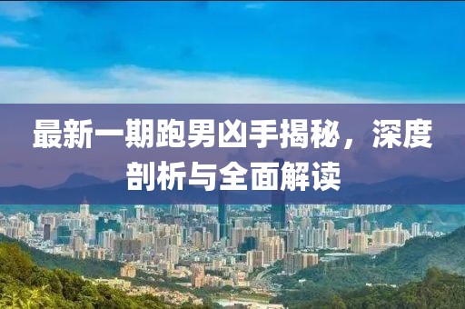 最新一期跑男凶手揭秘，深度剖析与全面解读