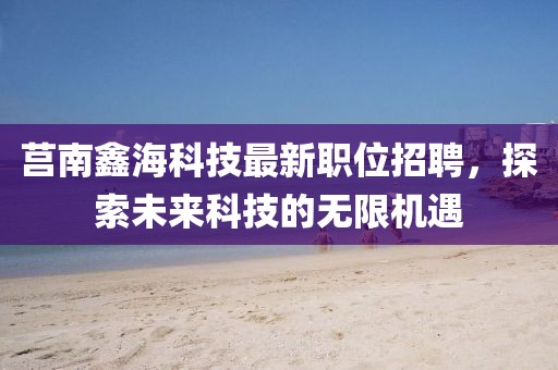 莒南鑫海科技最新职位招聘，探索未来科技的无限机遇