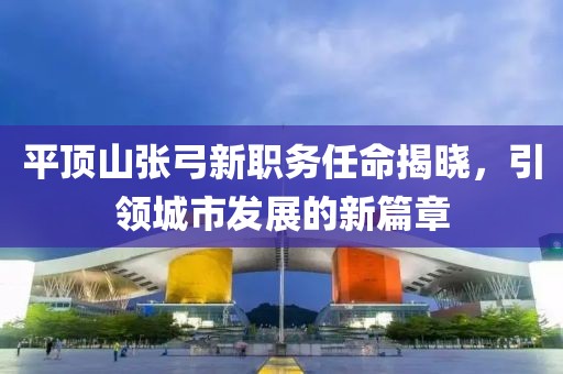 平顶山张弓新职务任命揭晓，引领城市发展的新篇章