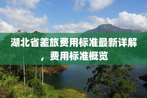 湖北省差旅费用标准最新详解，费用标准概览
