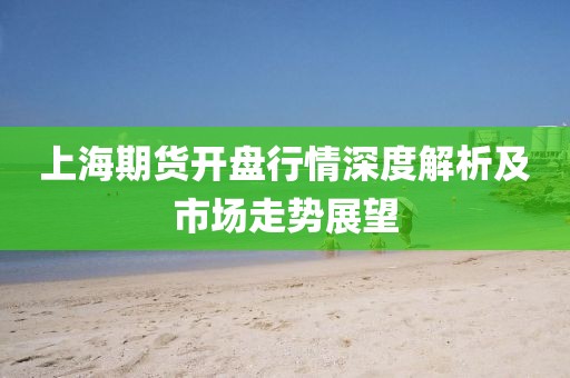上海期货开盘行情深度解析及市场走势展望